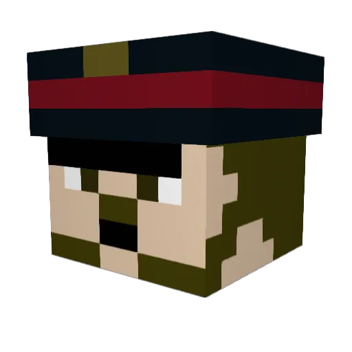 swanyAJ Minecraft avatar head, 3D render