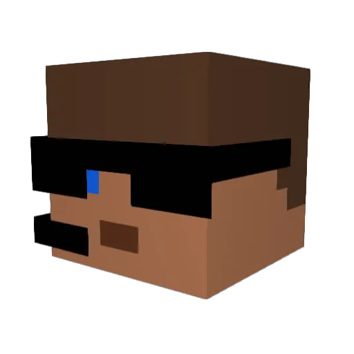 swaxzy Minecraft avatar head, 3D render
