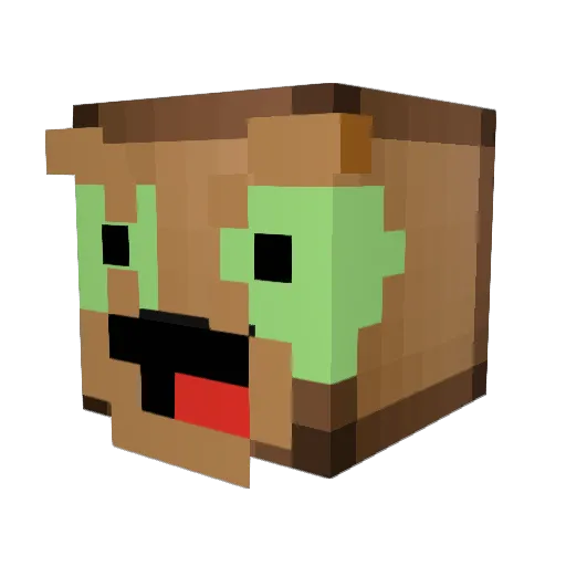 swbn_ Minecraft avatar head, 3D render