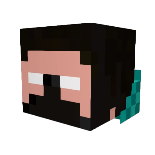 swc025 Minecraft avatar head, 3D render