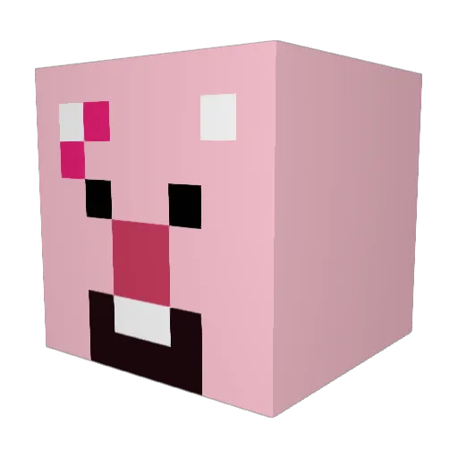sweat_sweat Minecraft avatar head, 3D render