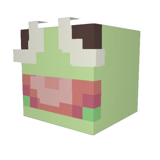 sweaterelf Minecraft avatar head, 3D render