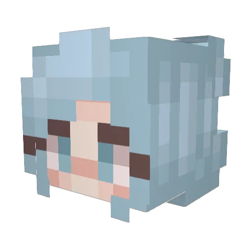 sweb_b Minecraft avatar head, 3D render