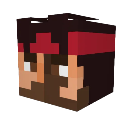 swedant Minecraft avatar head, 3D render
