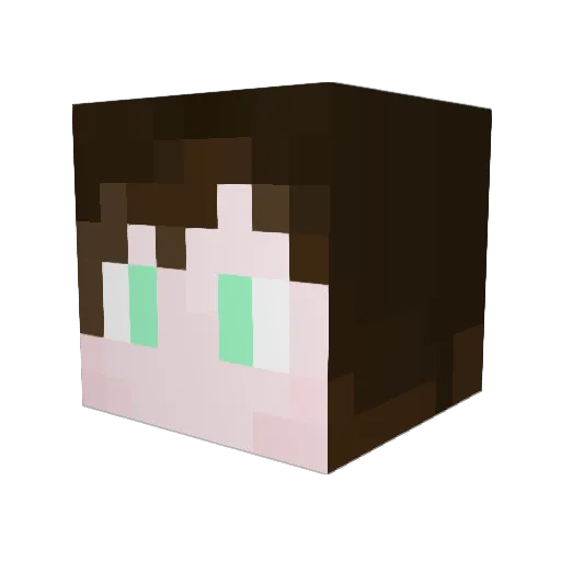 sweet_q Minecraft avatar head, 3D render
