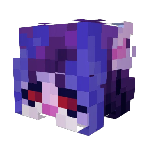 sweet_rat Minecraft avatar head, 3D render