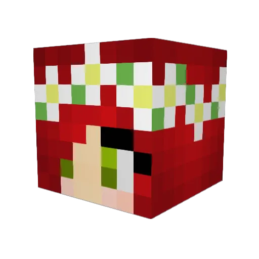 sweetany Minecraft avatar head, 3D render