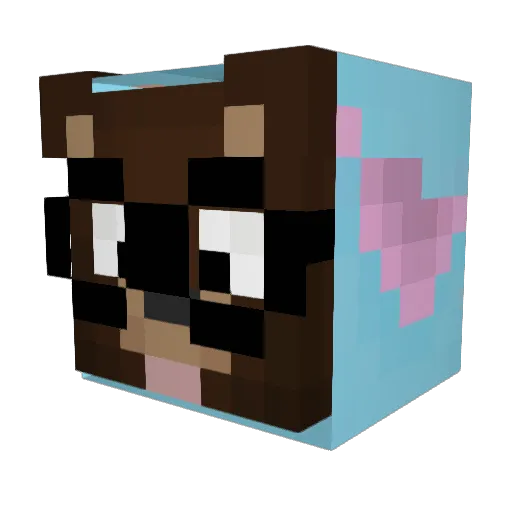 sweetcake69 Minecraft avatar head, 3D render