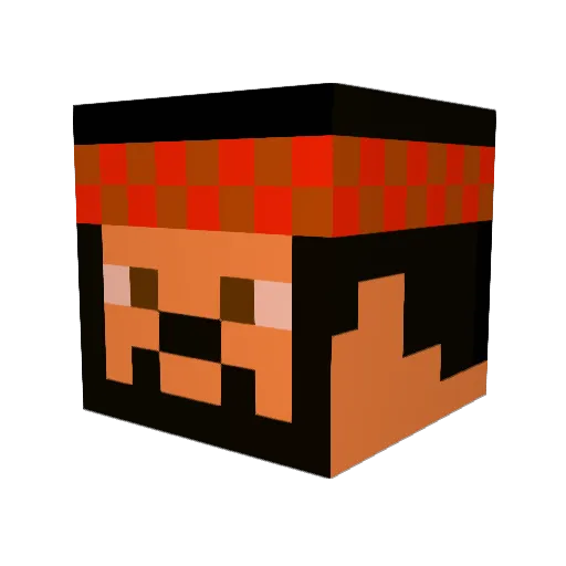 sweetergunner Minecraft avatar head, 3D render