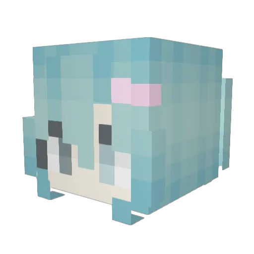 sweetestbuni Minecraft avatar head, 3D render