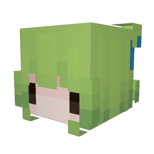 sweetieful Minecraft avatar head, 3D render