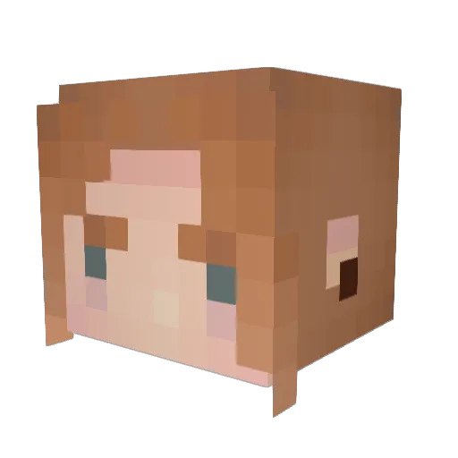 sweetiemouse Minecraft avatar head, 3D render