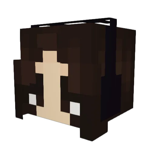 sweetjea Minecraft avatar head, 3D render
