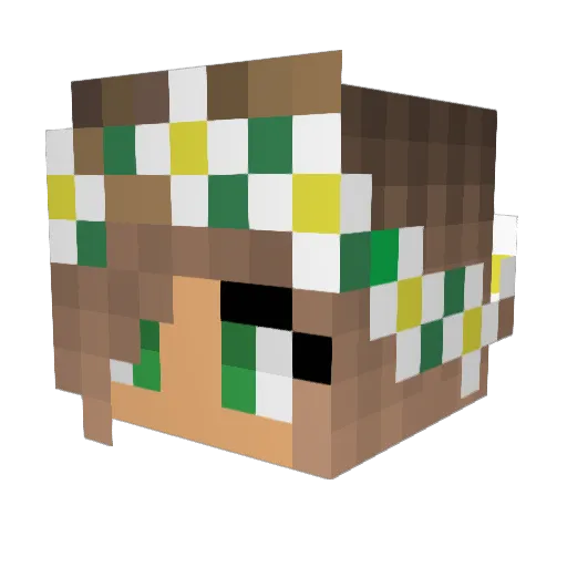 sweetmady Minecraft avatar head, 3D render