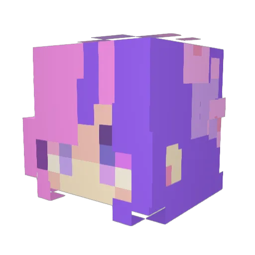 sweetmushu Minecraft avatar head, 3D render