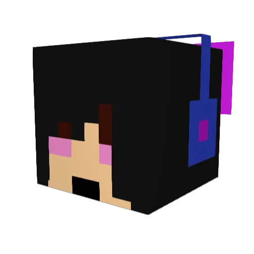 sweetpuppy Minecraft avatar head, 3D render