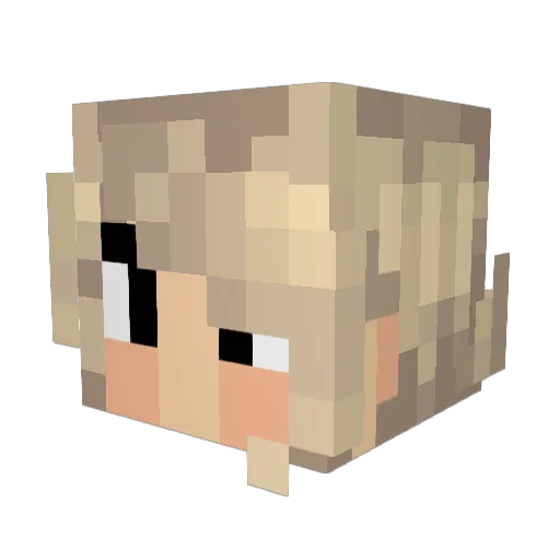 sweetstyx Minecraft avatar head, 3D render