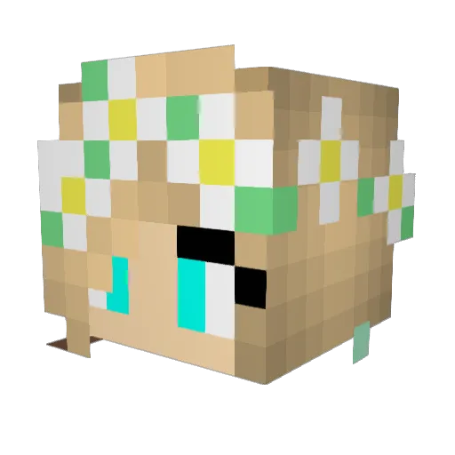 sweetwolf26 Minecraft avatar head, 3D render