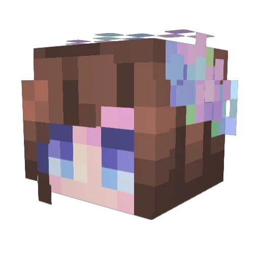 sweety666 Minecraft avatar head, 3D render