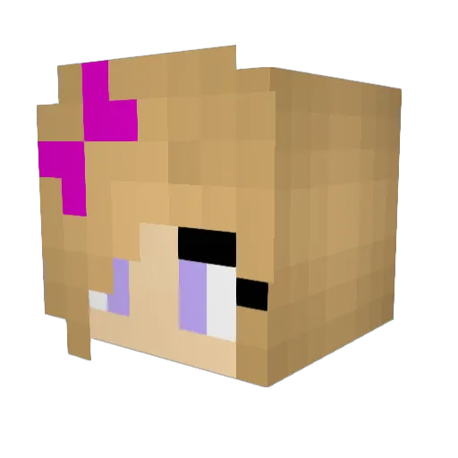 sweety_480 Minecraft avatar head, 3D render