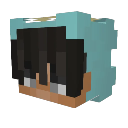 sweetyfoxx8 Minecraft avatar head, 3D render