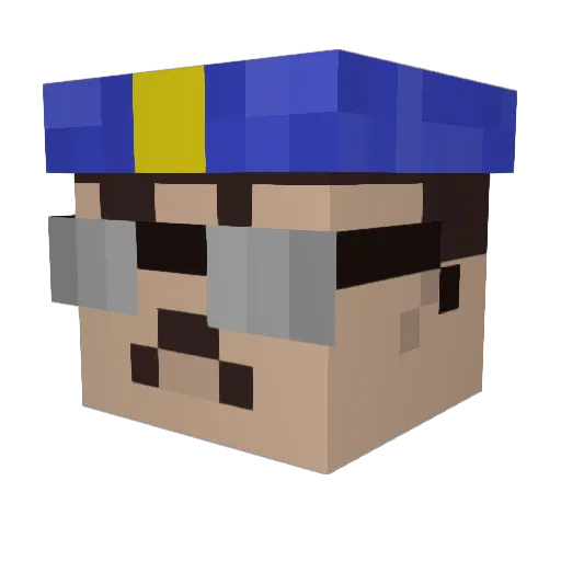 swesuper Minecraft avatar head, 3D render