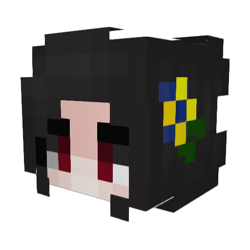 swfia_ Minecraft avatar head, 3D render
