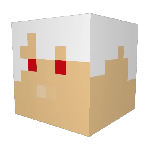 swgreen Minecraft avatar head, 3D render