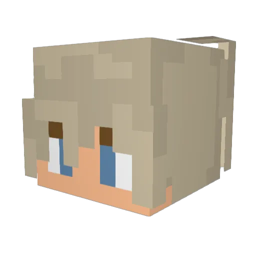 swifties Minecraft avatar head, 3D render
