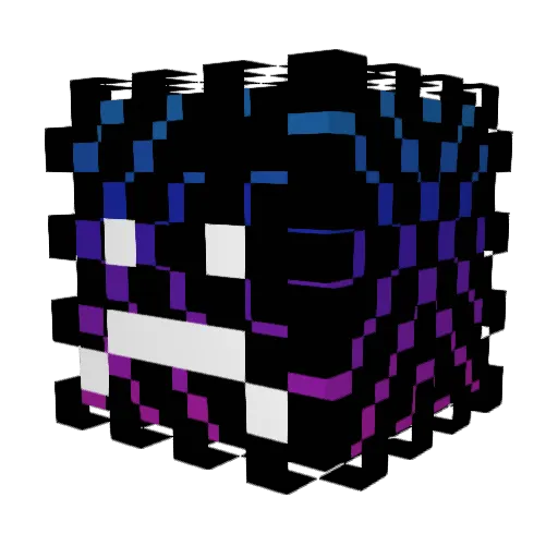 swifty_intr Minecraft avatar head, 3D render
