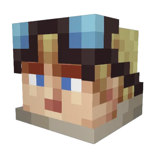 swimer1 Minecraft avatar head, 3D render