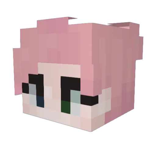 swimwater Minecraft avatar head, 3D render