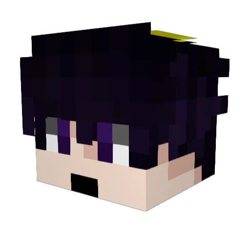 swingLady Minecraft avatar head, 3D render