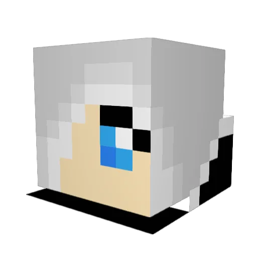swingm Minecraft avatar head, 3D render