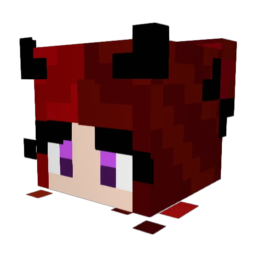 swirlysoph Minecraft avatar head, 3D render