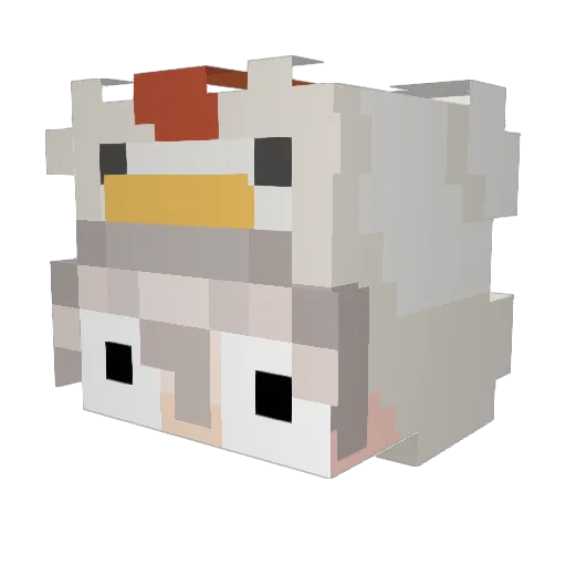 swishhr Minecraft avatar head, 3D render
