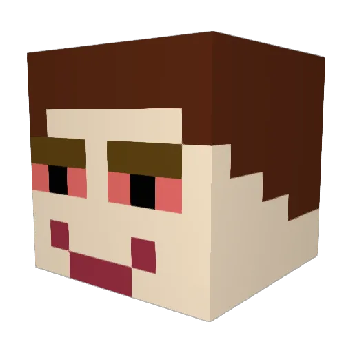 swishosh Minecraft avatar head, 3D render