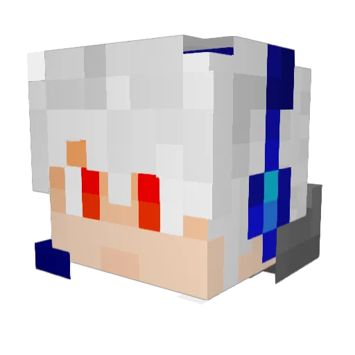 switch_bk Minecraft avatar head, 3D render