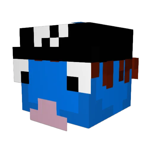 swiyl Minecraft avatar head, 3D render