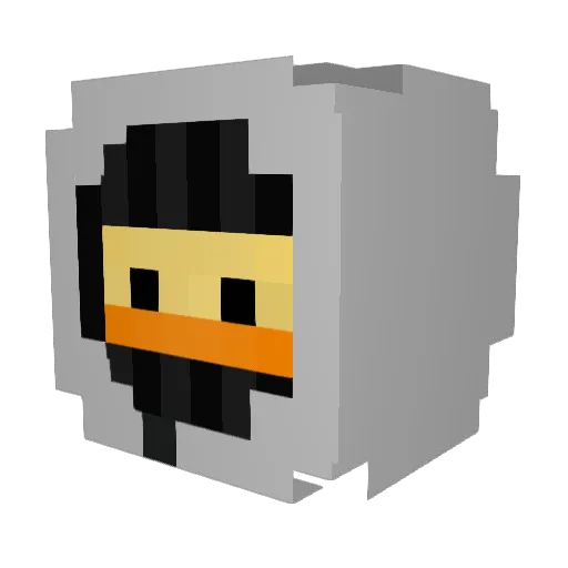 swjude Minecraft avatar head, 3D render