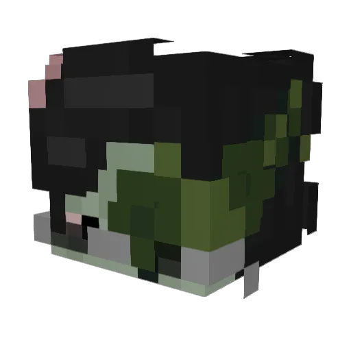 swmnn Minecraft avatar head, 3D render
