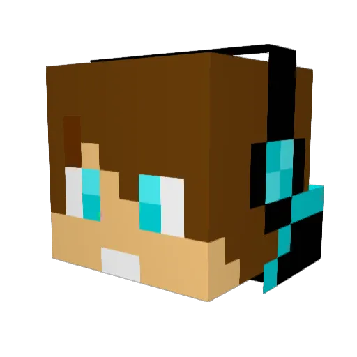swoosh4 Minecraft avatar head, 3D render