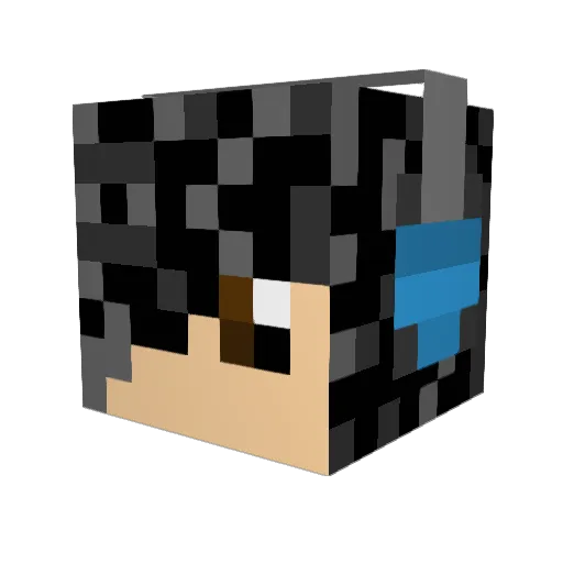swordbattler Minecraft avatar head, 3D render