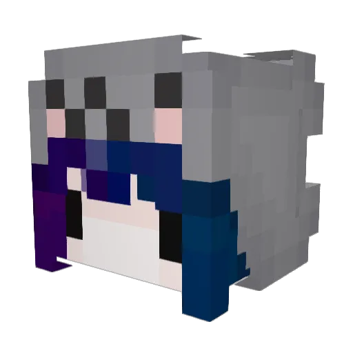 swordgirlguy Minecraft avatar head, 3D render