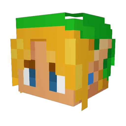 swordmaster40 Minecraft avatar head, 3D render