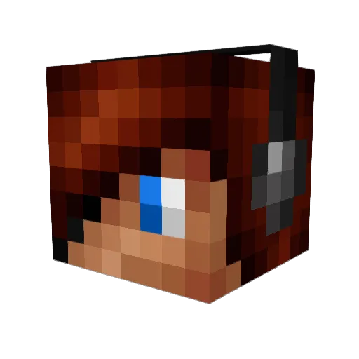 swordofrock Minecraft avatar head, 3D render