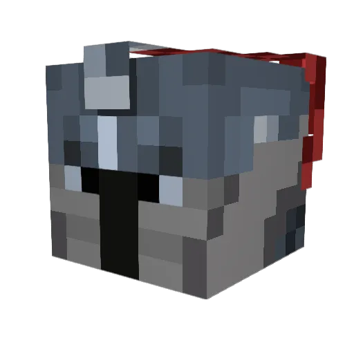 sworti Minecraft avatar head, 3D render