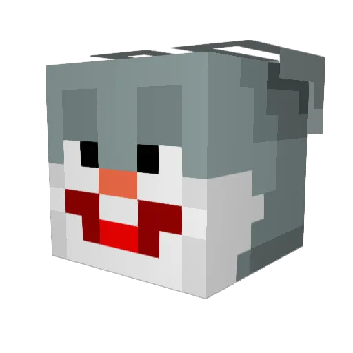 swosh Minecraft avatar head, 3D render