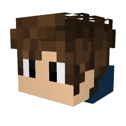 swouille Minecraft avatar head, 3D render