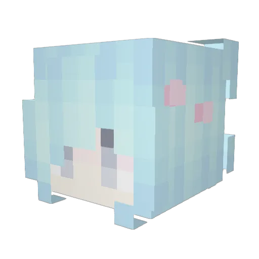 swra Minecraft avatar head, 3D render